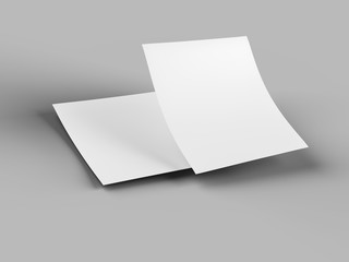 Empty paper sheet in A4 format - 3d illustration