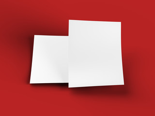 Empty paper sheet in A4 format - 3d illustration