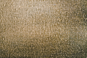 Canvas texture background, interlacing threads, white black with yellow tint.