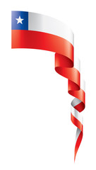 Obraz premium Chile flag, vector illustration on a white background.