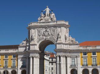 Arco da Rua Augusta at Praca do Comercio