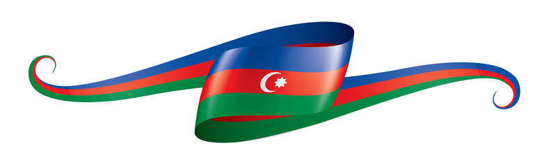 Azerbaijan flag, vector illustration on a white background