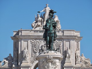 Obraz premium Arco da Rua Augusta at Praca do Comercio