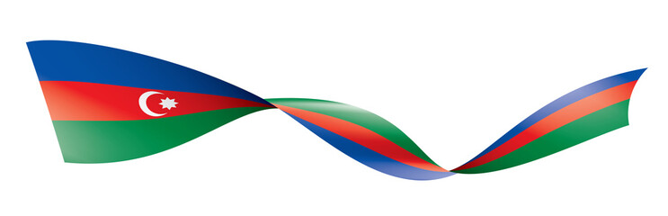 Azerbaijan flag, vector illustration on a white background