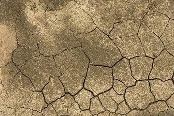 Cracked dry land surface background, global warming