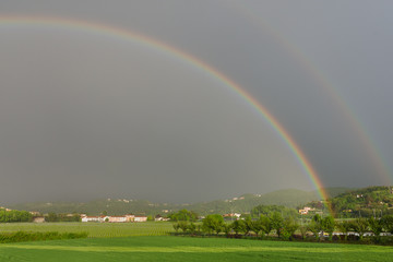 Rainbow during the storm in Altavilla Vicentina