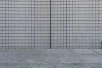 street wall background ,Industrial background, empty grunge urban street with warehouse brick wall