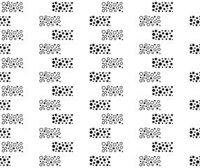 Seamless vector pattern, black and white symmetric geometric background Print for decor, wallpaper, packaging, wrapping, fabric. graphic design. Doodle style illystration