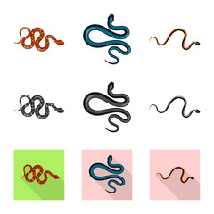 Vector illustration of mammal and danger symbol. Set of mammal and medicine stock vector illustration.