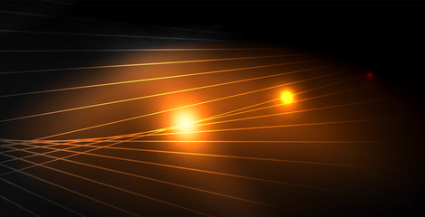 Glossy shiny glowing neon waves