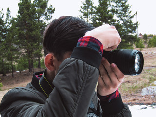 man with camera