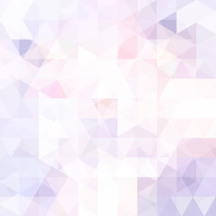 Abstract background consisting of pastel pink, white triangles. Geometric design for business presentations or web template banner flyer. Vector illustration