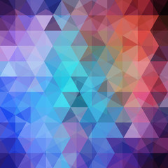 Fototapeta premium Abstract vector background with triangles. Colorful geometric vector illustration. Creative design template. Blue, purple colors.