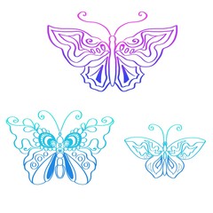 Obraz na płótnie Canvas Decorative silhouette of butterfly 