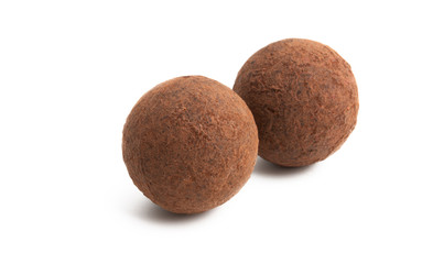 Fototapeta premium chocolate truffles isolated
