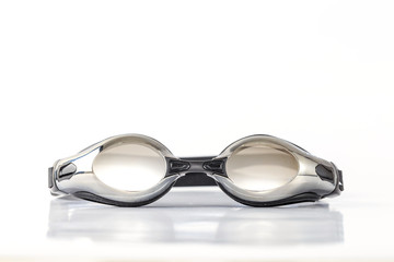Close-up of swimming goggles