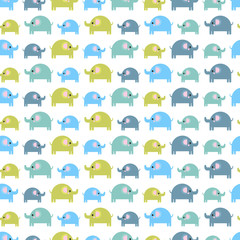 Pattern of beautiful elephants. Pattern Background with elephants. Children's drawing. Background of cute elephants