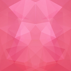 Background made of pink triangles. Square composition with geometric shapes. Eps 10