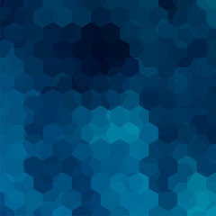 Fototapeta na wymiar Geometric pattern, vector background with hexagons in blue  tone. Illustration pattern