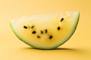 A watermelon with yellow pulp