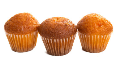 small cupcakes isolated