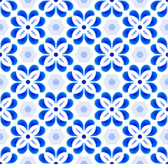 cute tile pattern, colorful decorative floral seamless background, vintage tiled design,beautiful ceramic wallpaper decor vector illustration