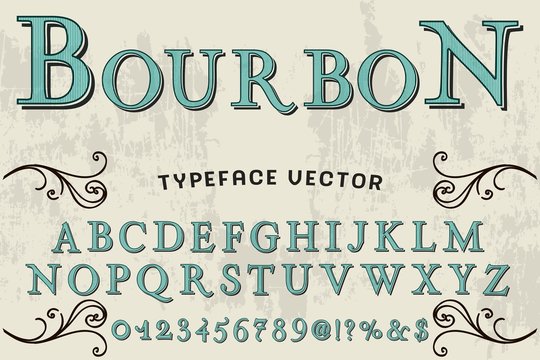 Font alphabet Script Typeface handcrafted handwritten vector label design