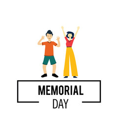 Happy Memorial Day Celebration Vector Template Design Illustration