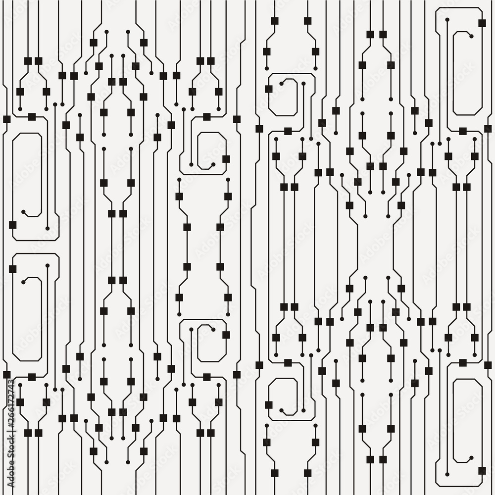 Poster vector circuit board background. abstract flat circuit board illustration