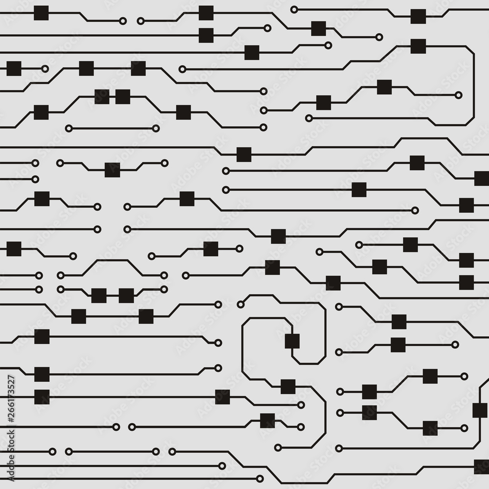 Poster vector circuit board background. abstract flat circuit board illustration