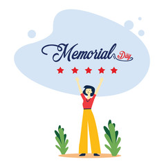 Happy Memorial Day Celebration Vector Template Design Illustration
