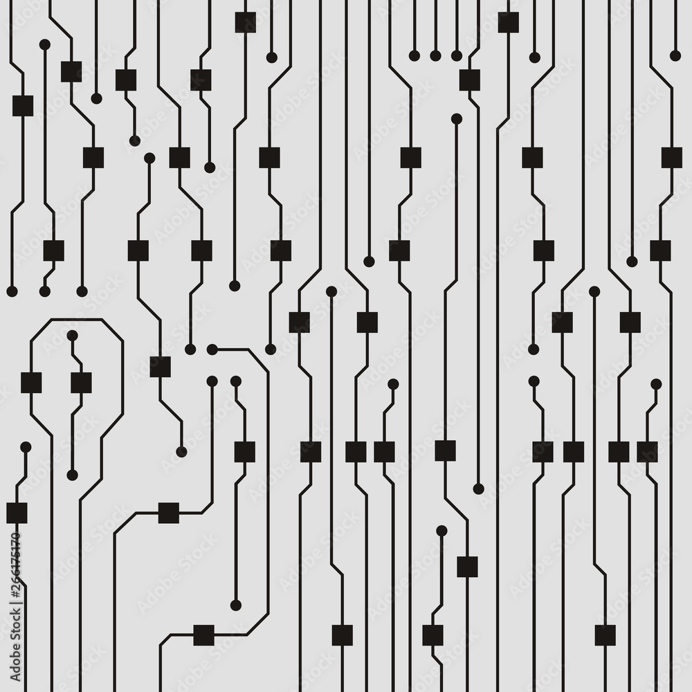 Poster vector circuit board background. abstract flat circuit board illustration