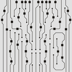 Vector circuit board background. Abstract flat circuit board illustration