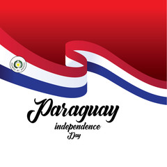Vector illustration of a background for Paraguay Happy Independence day. - Vector