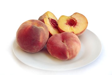 Fototapeta na wymiar tasty,wholesome peaches close up