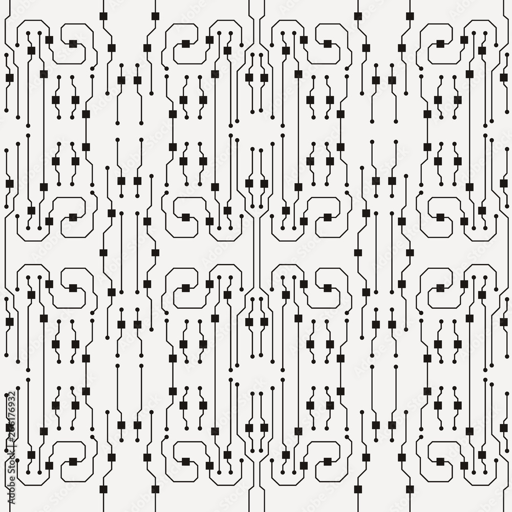 Poster vector circuit board background. abstract flat circuit board illustration