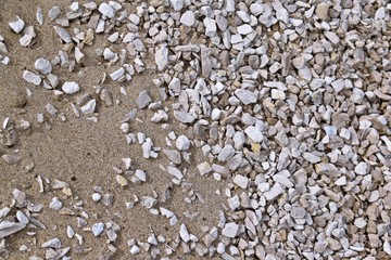 Sand and rubble.Materials for construction.