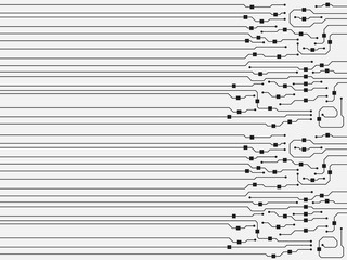 Vector circuit board background. Abstract flat circuit board illustration