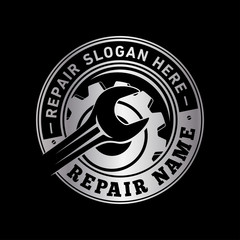 Repair logo. Vector and illustration.