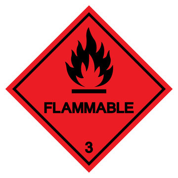 Flammable Symbol Sign ,Vector Illustration, Isolate On White Background Label .EPS10