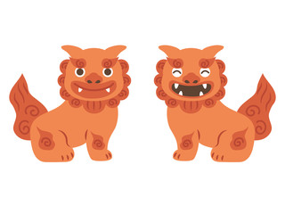 沖縄 シーサーのイラスト