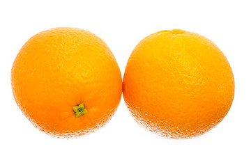 beautiful orange juicy orange on a white background