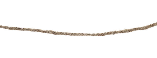 Rope isolated on white background and texture, with clipping path