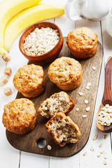 Banana muffins with oatmeal