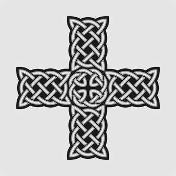 Celtic ornament in the shape of a cross.