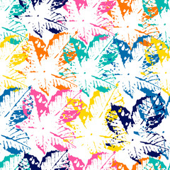 seamless pattern of leaf prints