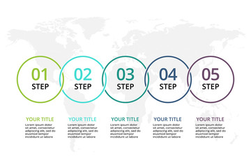 Circle elements of graph, diagram with 5 steps, options, parts or processes. Template for infographic, presentation