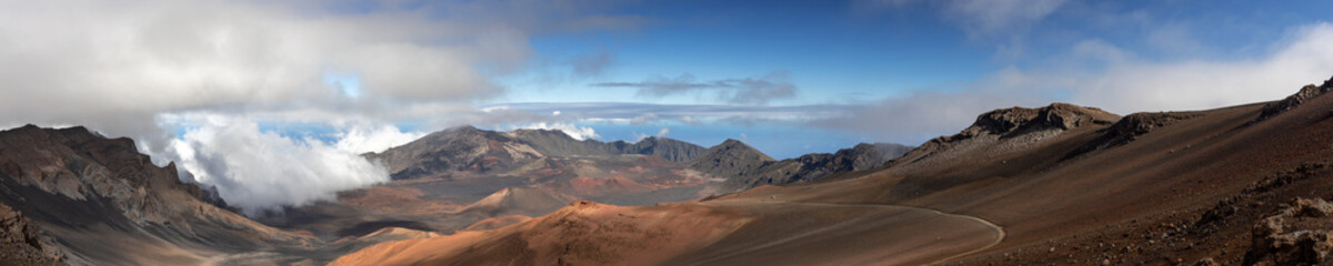 Fototapeta na wymiar Panorama of the Haleakala crater