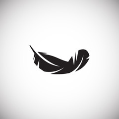 Feather icon on background for graphic and web design. Simple vector sign. Internet concept symbol for website button or mobile app. - 266190353