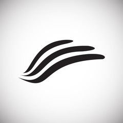 Wing icon on white background for graphic and web design. Simple vector sign. Internet concept symbol for website button or mobile app.